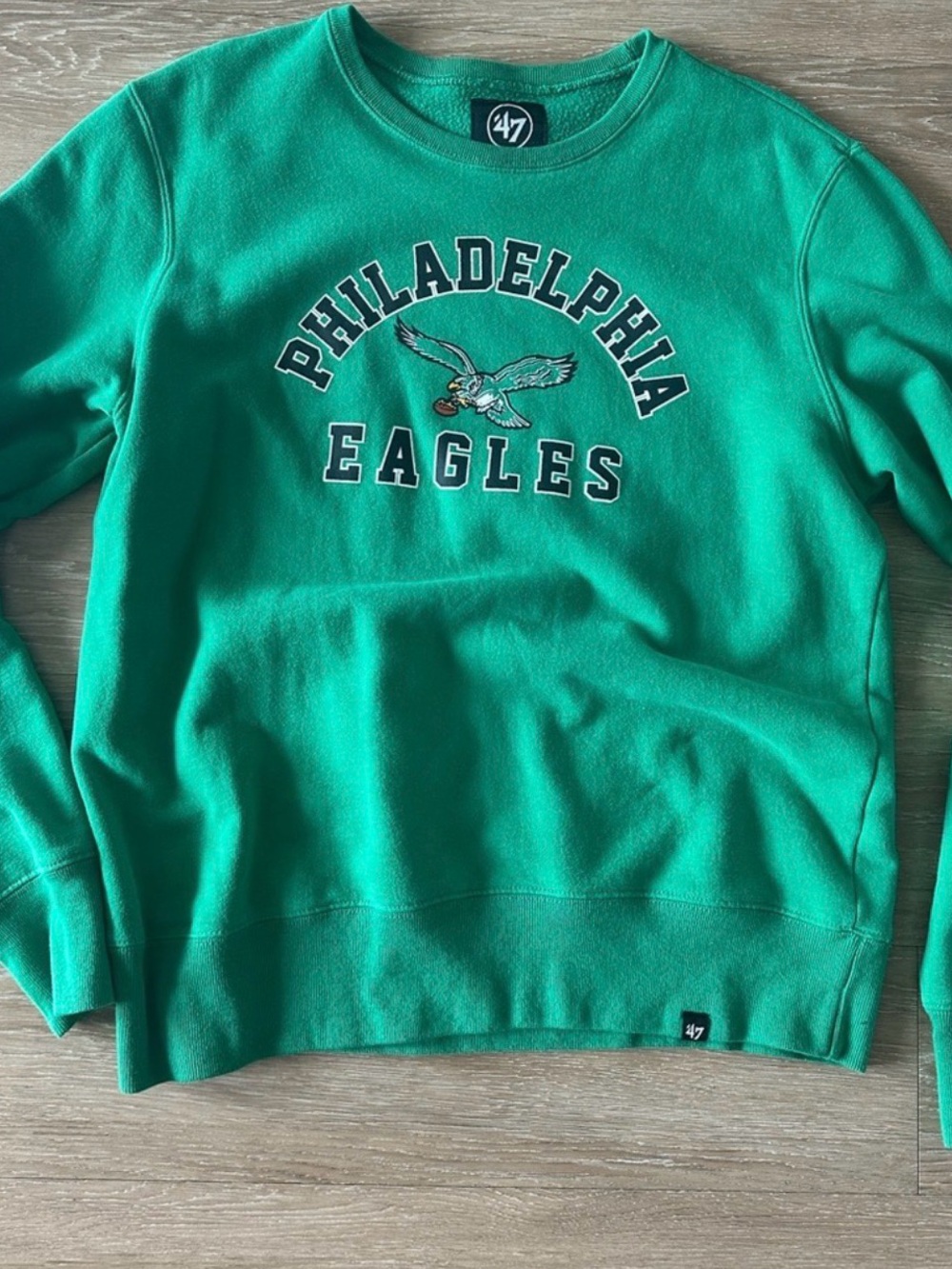 47 Brand Philadelphia Eagles Kelly Green Logo Crew Sweatshirt